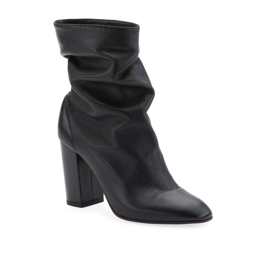 Aquazzura Boogie Scrunch Leather Booties